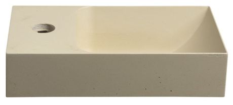 Przejdź do produktu PICCOLINO umywalka betonowa, 30,8x17cm, bateria z lewej strony, żółty mat