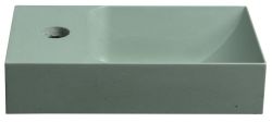 PICCOLINO umywalka betonowa, 30,8x10x17cm, bateria z lewej strony, zielony