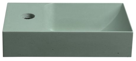 Przejdź do produktu PICCOLINO umywalka betonowa, 30,8x17cm, bateria z lewej strony, zielony mat