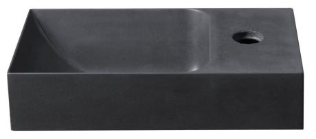 Przejdź do produktu PICCOLINO umywalka betonowa, 30,8x17cm, bateria z prawej strony, antracyt mat