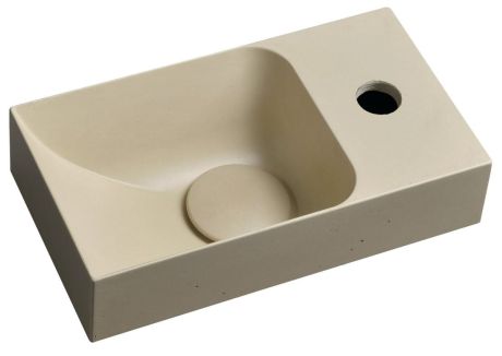 Przejdź do produktu PICCOLINO umywalka betonowa, 30,8x17cm, bateria z prawej strony, żółty mat
