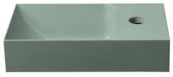 PICCOLINO umywalka betonowa, 30,8x10x17cm, bateria z prawej strony, zielony