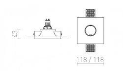 DINGO S nieruchoma  gipsowa 230V GU10 35W