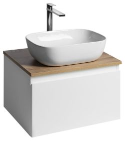ALTAIR szafka z płytą 58 cm, biały/dąb emporio