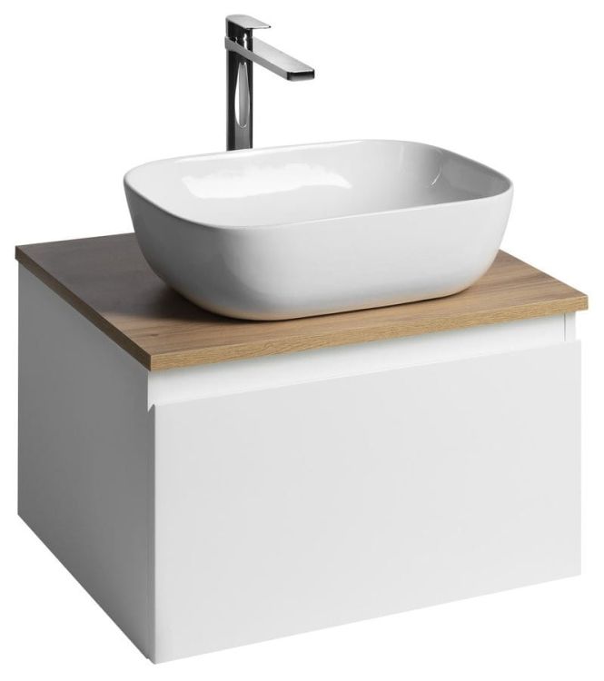 ALTAIR szafka z płytą 58 cm, biały/dąb emporio