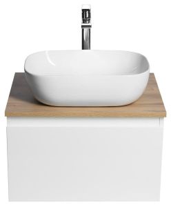 ALTAIR szafka z płytą 58 cm, biały/dąb emporio