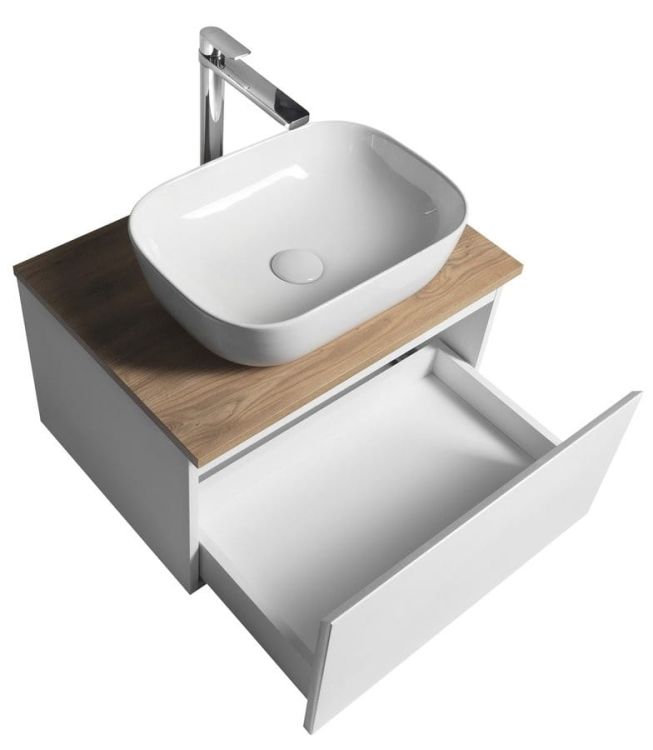ALTAIR szafka z płytą 62,5 cm, biały/dąb emporio