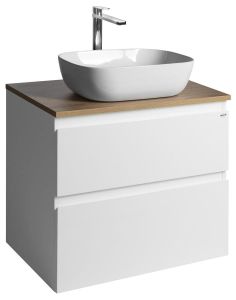 ALTAIR szafka z płytą 68 cm, biały/dąb emporio