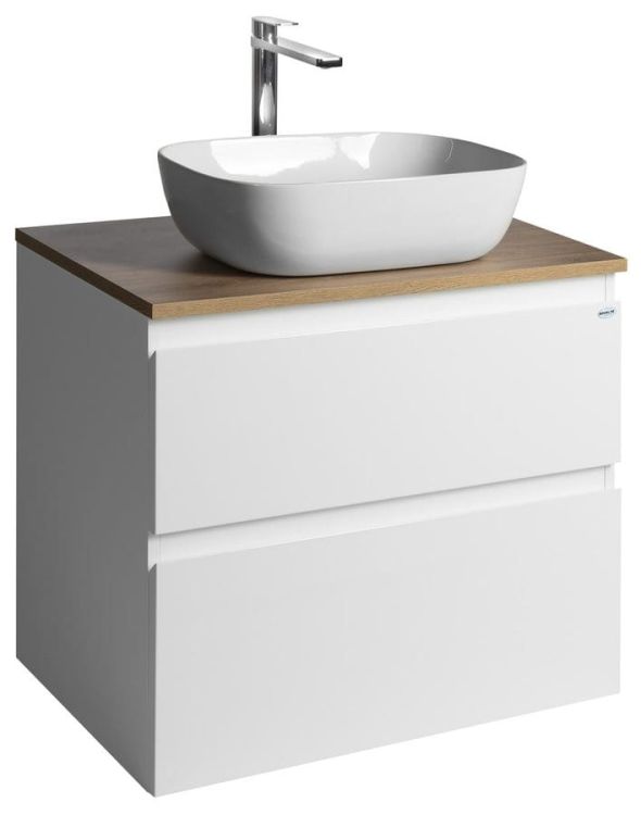 ALTAIR szafka z płytą 68 cm, biały/dąb emporio