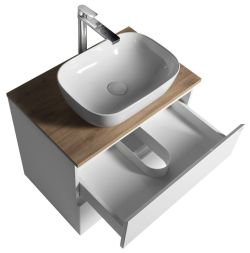 ALTAIR szafka z płytą 68 cm, biały/dąb emporio