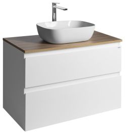 ALTAIR szafka z płytą 87,5 cm, biały/dąb emporio