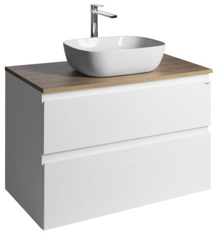 Przejdź do produktu ALTAIR szafka z blatem 87,5 cm, biały/dąb emporio