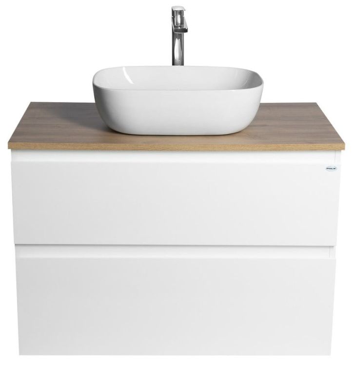 ALTAIR szafka z płytą 87,5 cm, biały/dąb emporio