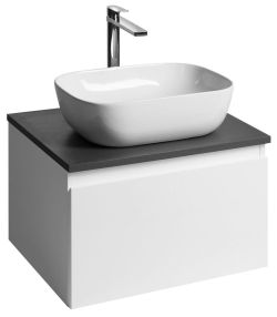 ALTAIR szafka z płytą 58 cm, biały/antracyt łupek