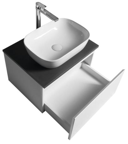 Przejdź do produktu ALTAIR szafka z blatem 58 cm, biały/antracyt łupek
