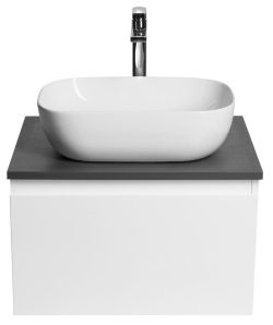 ALTAIR szafka z płytą 58 cm, biały/antracyt łupek