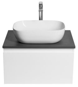ALTAIR szafka z płytą 62,5 cm, biały/antracyt łupek