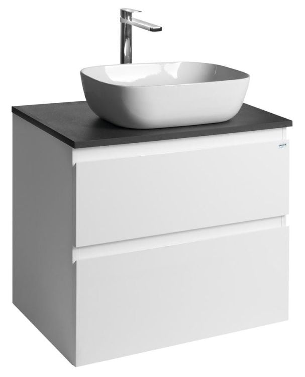 ALTAIR szafka z płytą 68 cm, biały/antracyt łupek