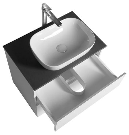 Przejdź do produktu ALTAIR szafka z blatem 68 cm, biały/antracyt łupek