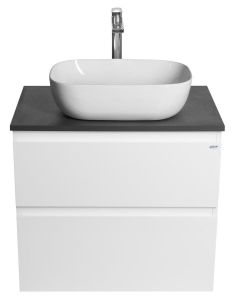 ALTAIR szafka z płytą 68 cm, biały/antracyt łupek