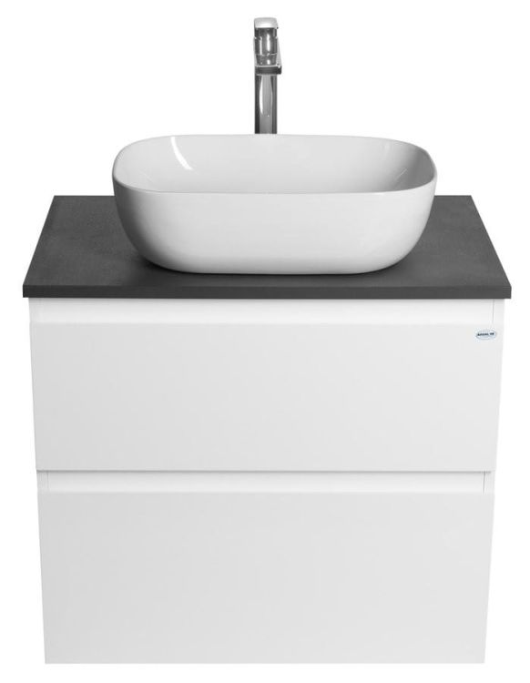 ALTAIR szafka z płytą 68 cm, biały/antracyt łupek