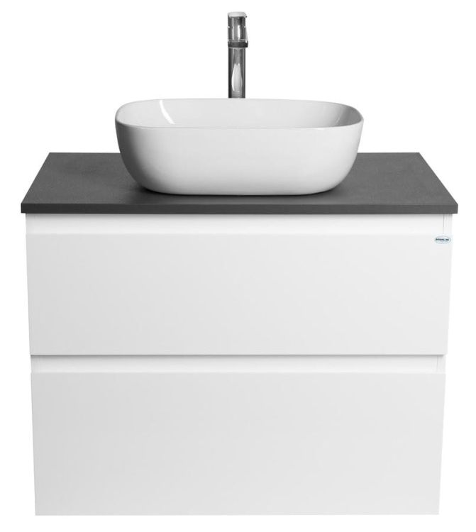 ALTAIR szafka z płytą 78,5 cm, biały/antracyt łupek