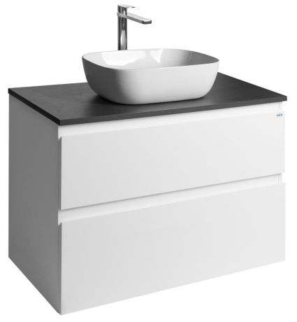 Przejdź do produktu ALTAIR szafka z blatem 87,5 cm, biały/antracyt łupek