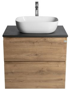 ALTAIR szafka z płytą 68 cm, dąb emporio/antracyt łupek