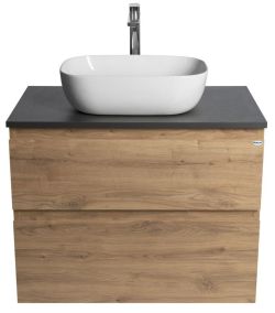 ALTAIR szafka z płytą 78,5 cm, dąb emporio/antracyt łupek