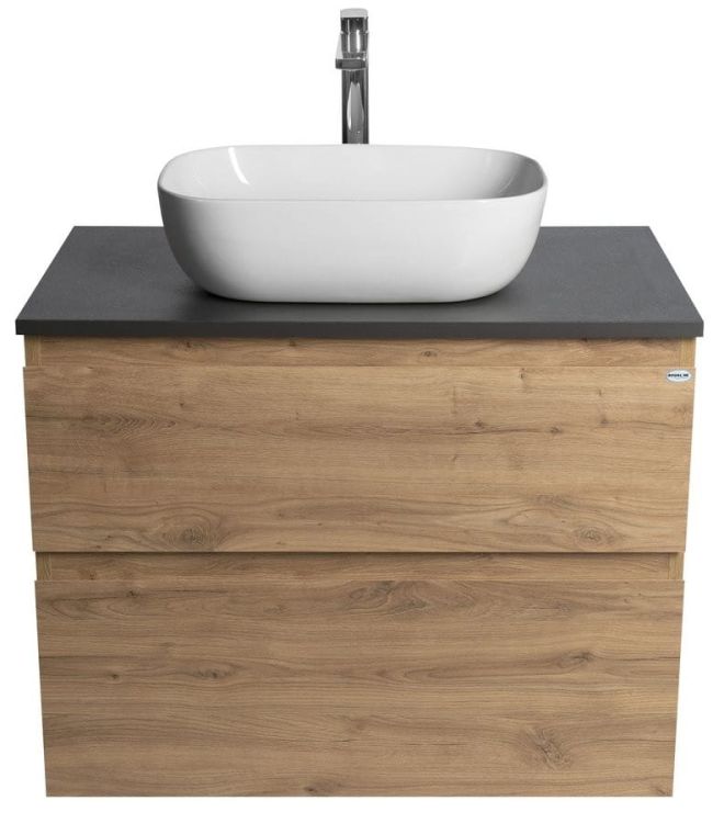 ALTAIR szafka z płytą 78,5 cm, dąb emporio/antracyt łupek