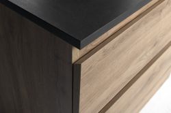 ALTAIR szafka z płytą 78,5 cm, dąb emporio/antracyt łupek