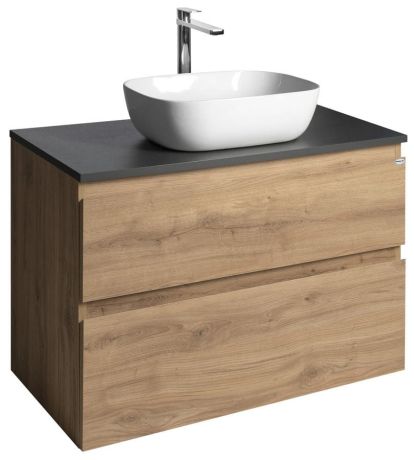 Przejdź do produktu ALTAIR szafka z blatem 87,5 cm, dąb emporio/antracyt łupek