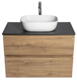 ALTAIR szafka z płytą 87,5 cm, dąb emporio/antracyt łupek
