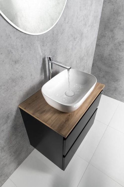 ALTAIR szafka z płytą 68 cm, dąb czarny mat/emporio