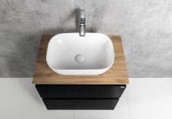 ALTAIR szafka z płytą 68 cm, dąb czarny mat/emporio