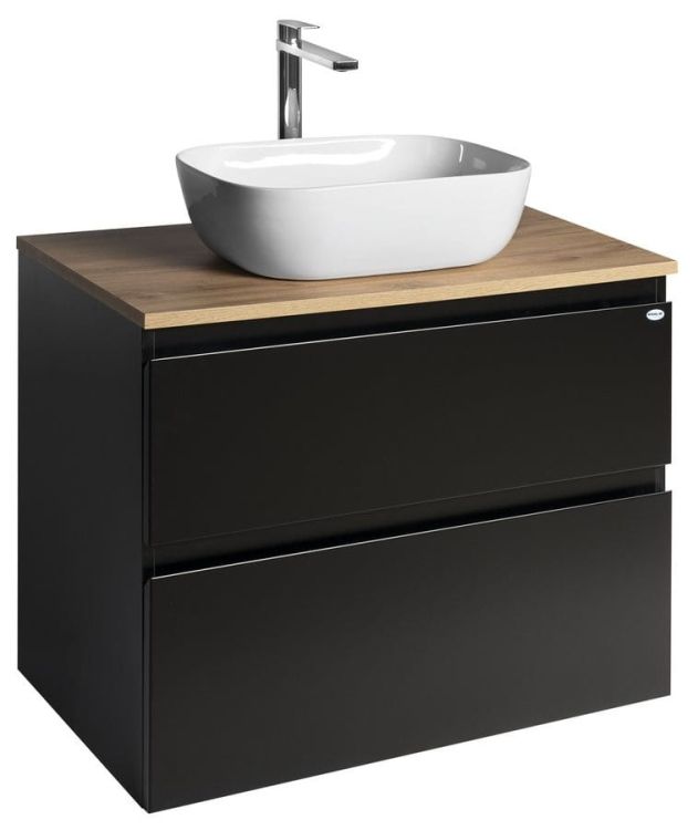 ALTAIR szafka z płytą 78,5 cm, dąb czarny mat/emporio