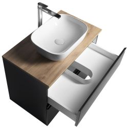 ALTAIR szafka z płytą 78,5 cm, dąb czarny mat/emporio