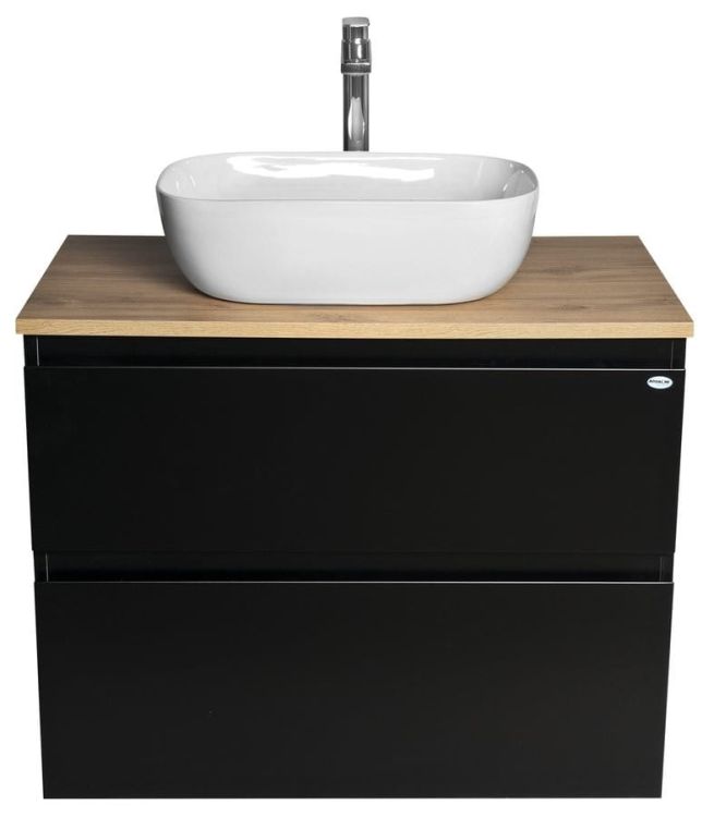 ALTAIR szafka z płytą 78,5 cm, dąb czarny mat/emporio