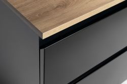 ALTAIR szafka z płytą 78,5 cm, dąb czarny mat/emporio