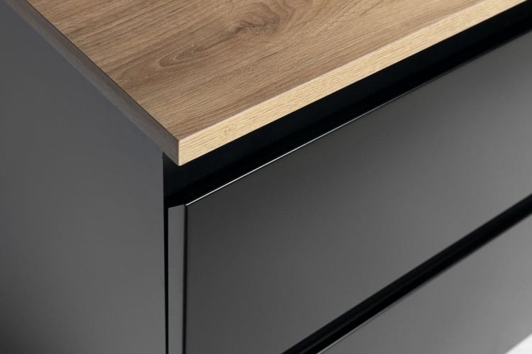 ALTAIR szafka z płytą 78,5 cm, dąb czarny mat/emporio