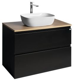 ALTAIR szafka z płytą 87,5 cm, dąb czarny mat/emporio
