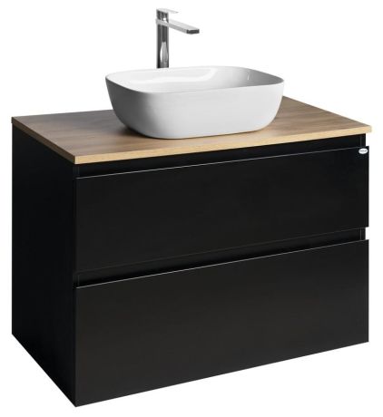 Przejdź do produktu ALTAIR szafka z blatem 87,5 cm, dąb czarny mat/emporio