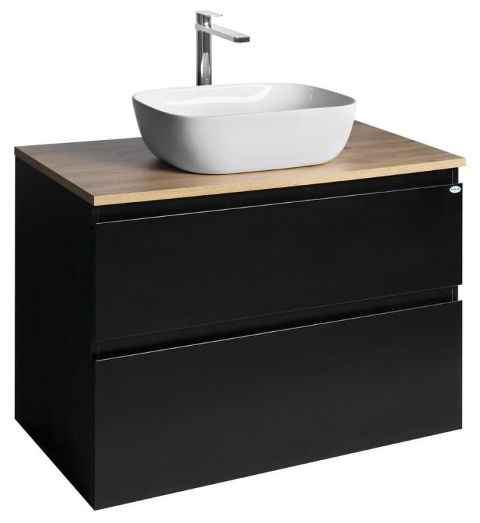 ALTAIR szafka z płytą 87,5 cm, dąb czarny mat/emporio