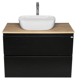 ALTAIR szafka z płytą 87,5 cm, dąb czarny mat/emporio