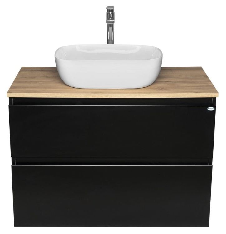 ALTAIR szafka z płytą 87,5 cm, dąb czarny mat/emporio
