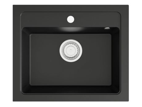 Przejdź do produktu Zlewozmywak granitowy jednokomorowy 58x48 cm Darfor DG016 czarny