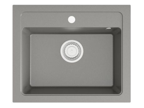 Przejdź do produktu Zlewozmywak granitowy jednokomorowy 58x48 cm Darfor DG016 popiel