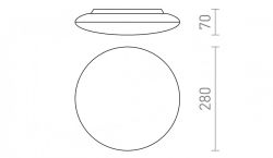 SASSARI sufitowa biała poliwęglan/plastik 230V LED 24W IP65 3000K