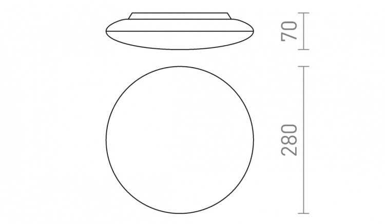 SASSARI sufitowa biała poliwęglan/plastik 230V LED 24W IP65 3000K