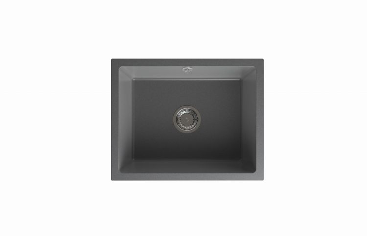 Zlewozmywak granitowy jednokomorowy 56x46 cm podwieszany Darfor DG020/P grafit